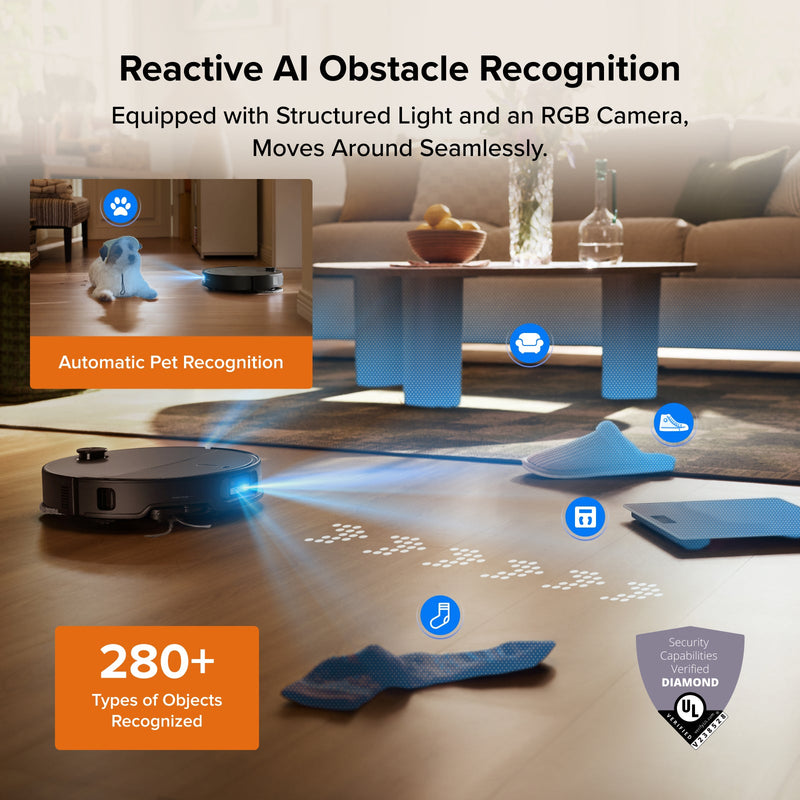 Roborock Qrevo Edge 2 - 25,000 Pa HyperForce™  Suction & Dual Anti-Tangle System